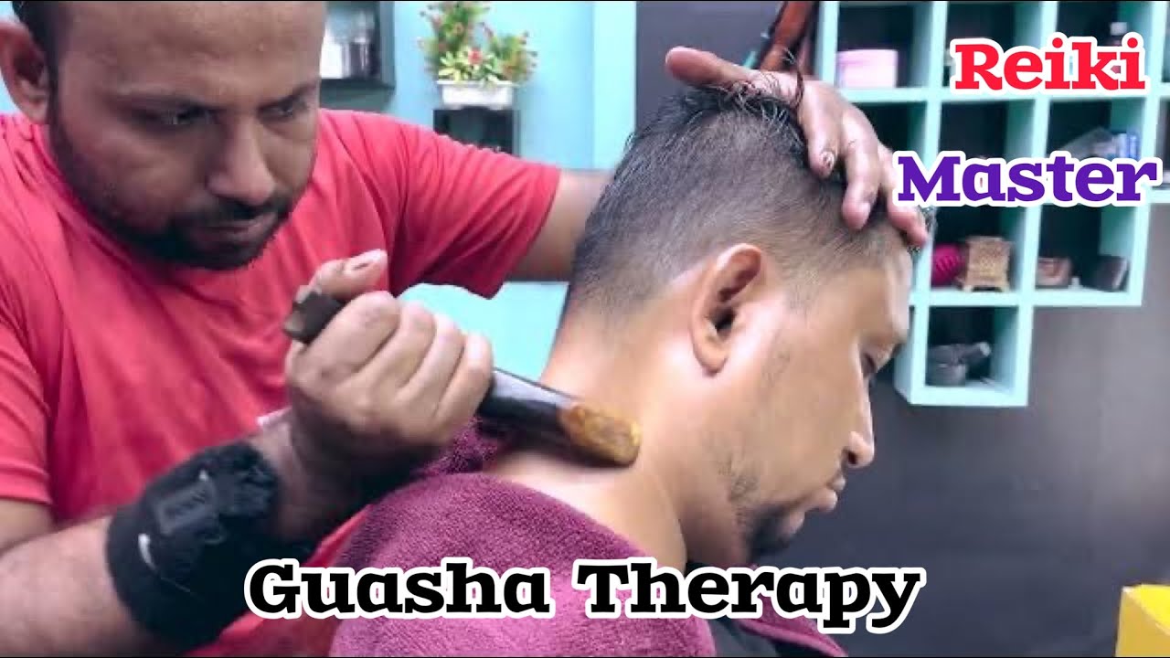 ASMR Guasha Head Massage and Neck Massage Therapy By Legend Reiki Master