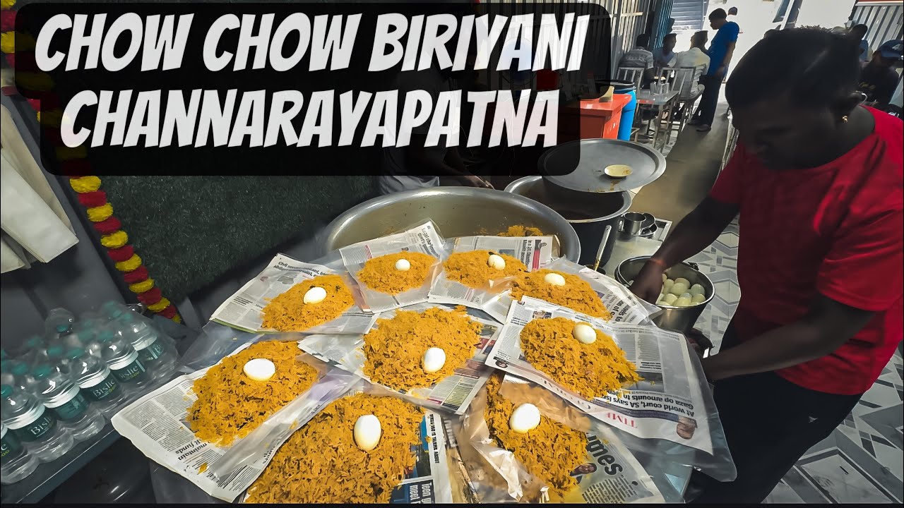 PRAMOD BIRYANIS | Kannada food review | Channarayapatna | mutton biriyani | non veg | 50rs kushka