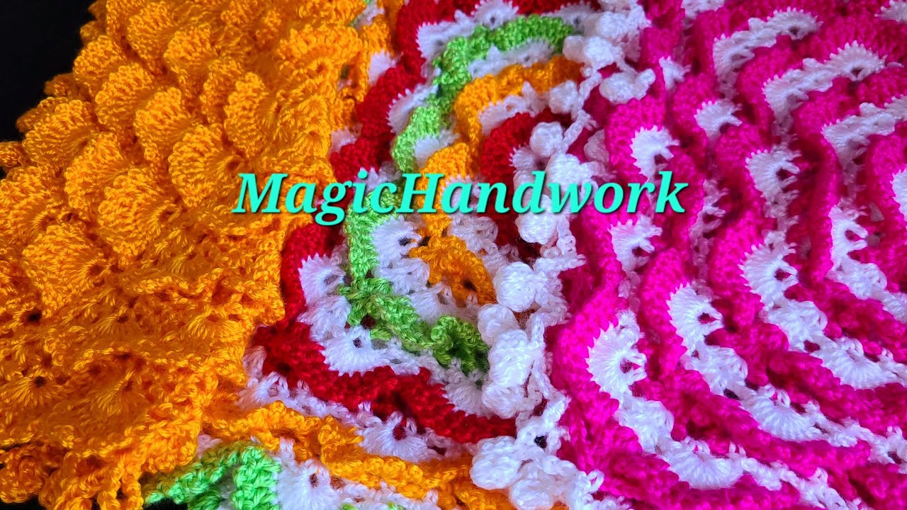 🌹फूल वाला टेबल कवर, पूजा आसन, Thalposh, Baby blanket patterns, लोकारीचा रूमाल, Woolen Square rumal