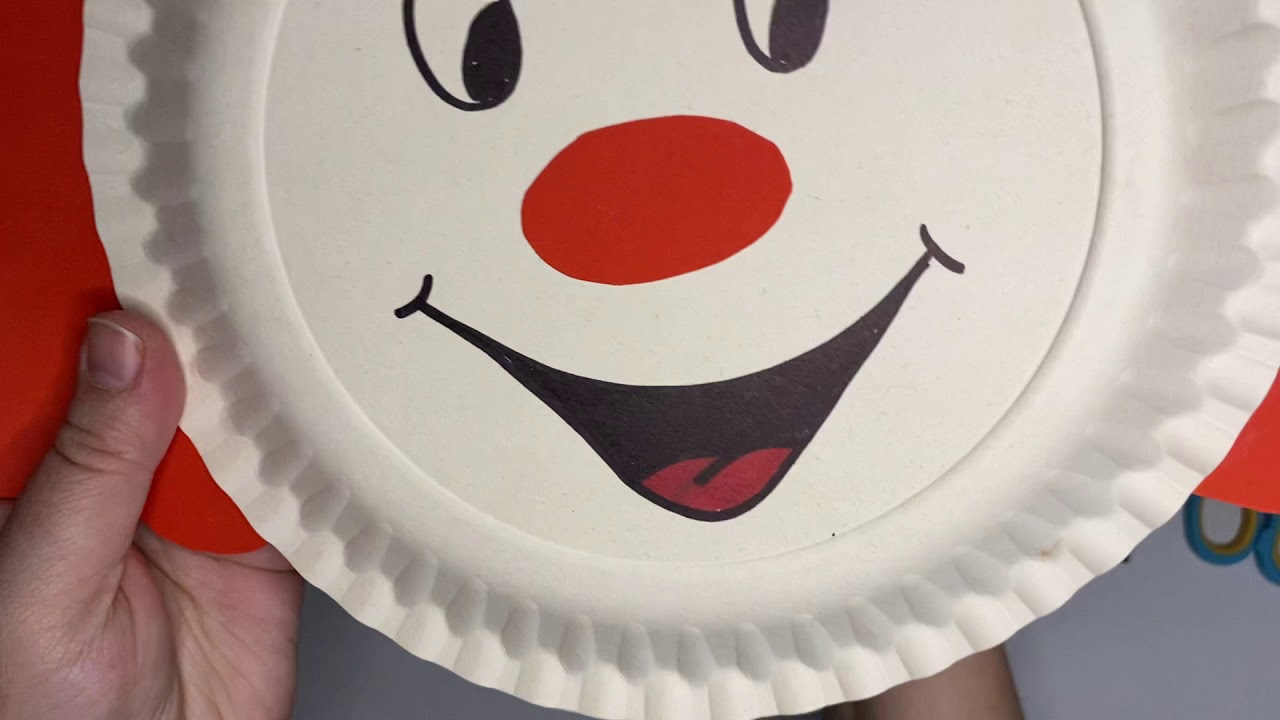 Pappteller Clown zu Fasching