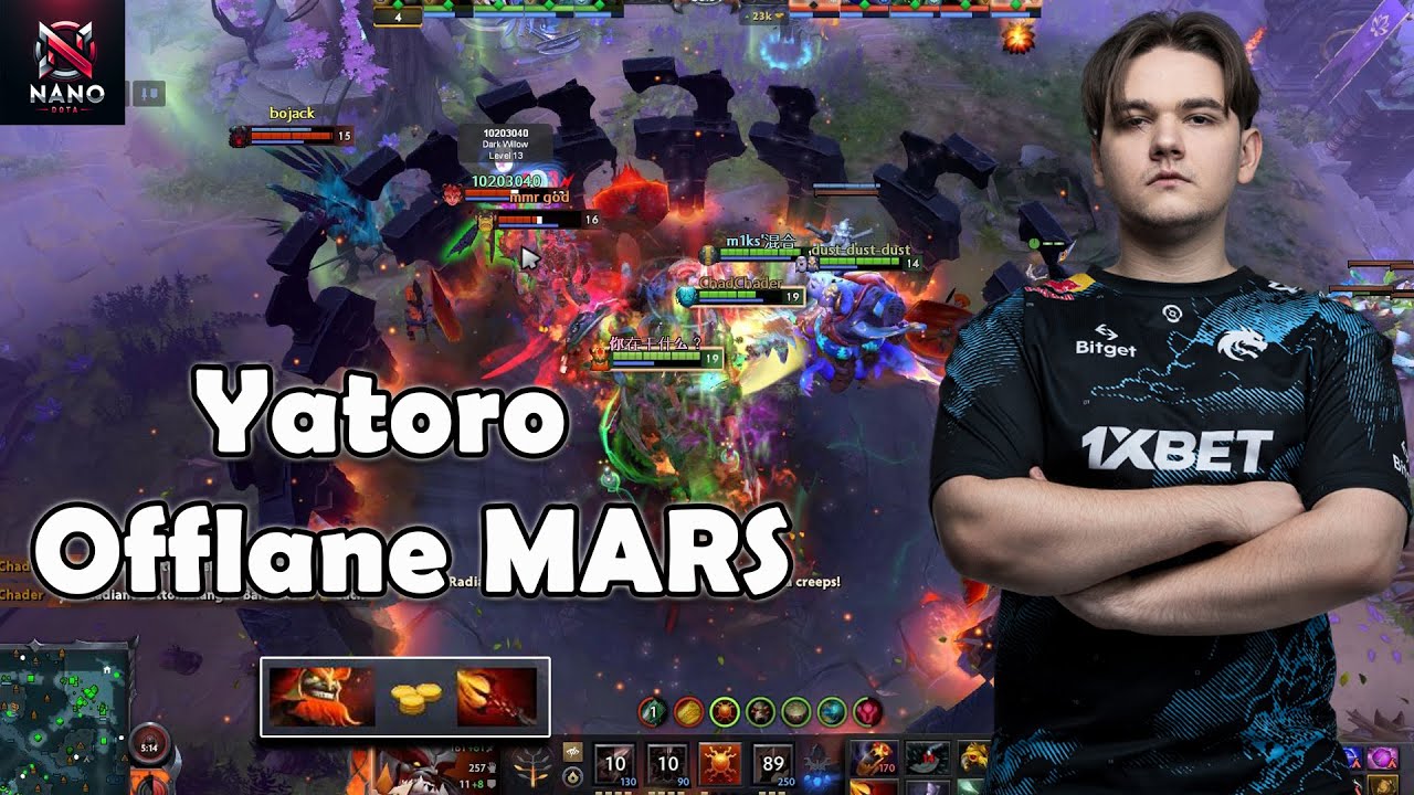 Yatoro Offlane Mars With Dagon Dota 2 Patch 7.37. #dota2