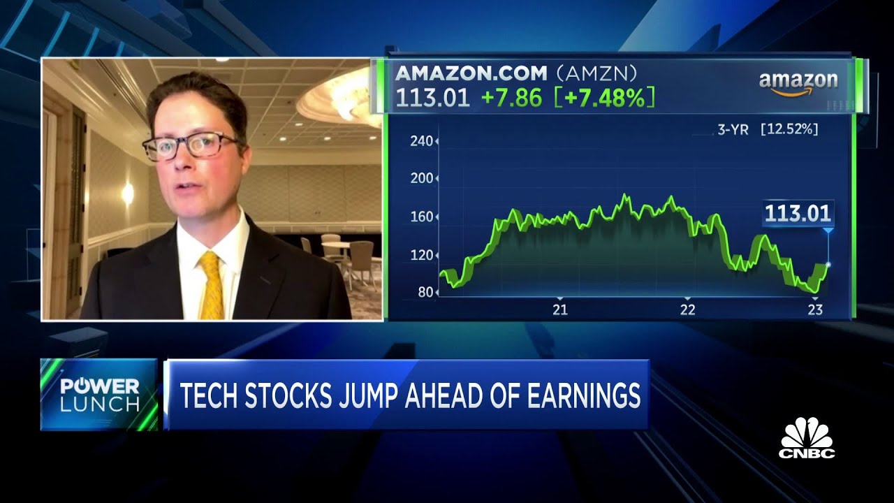 Tech stocks jump ahead of earnings