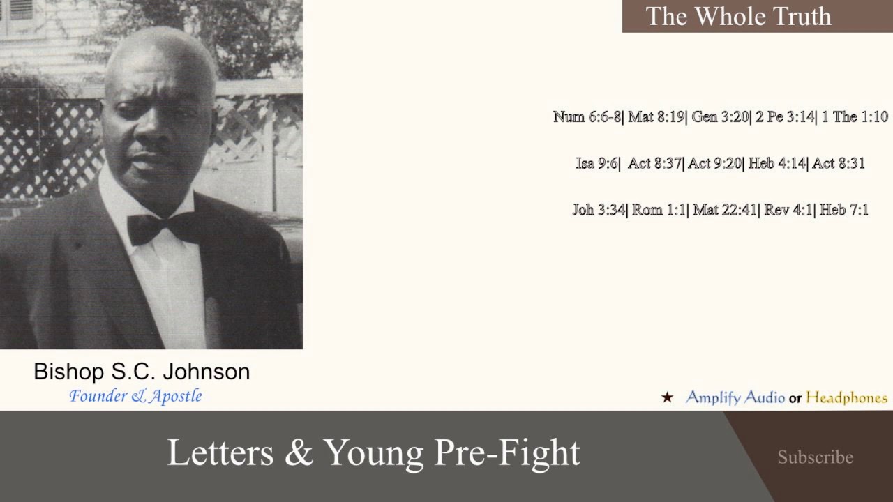 Bishop S.C. Johnson: Letters & Young Pre-Fight