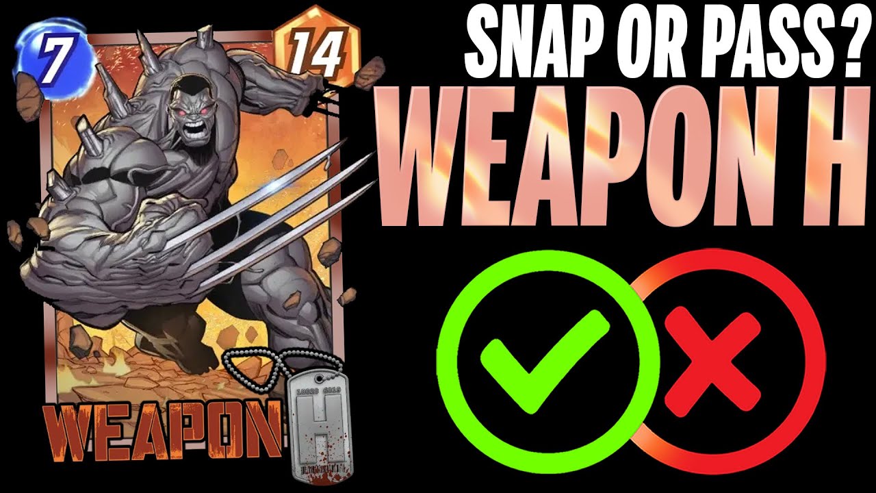 ОРУЖИЕ H 👊🏽 Детали и механика | Snap or Pass | Marvel Snap