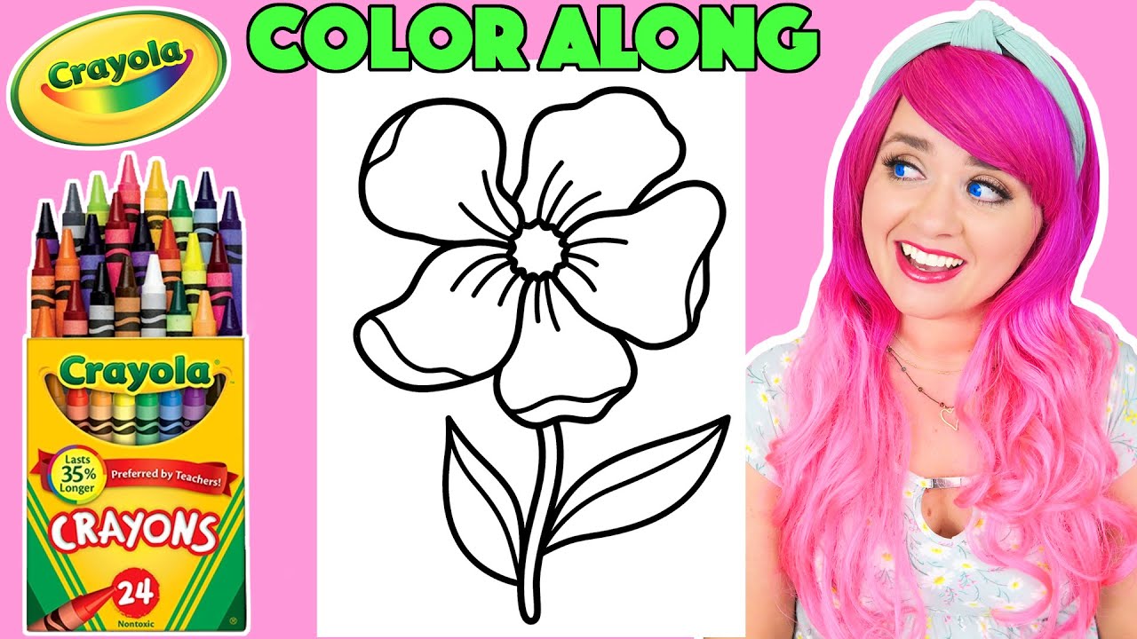 Color a Flower Along With Me | COLOR ALONG WITH KIMMI