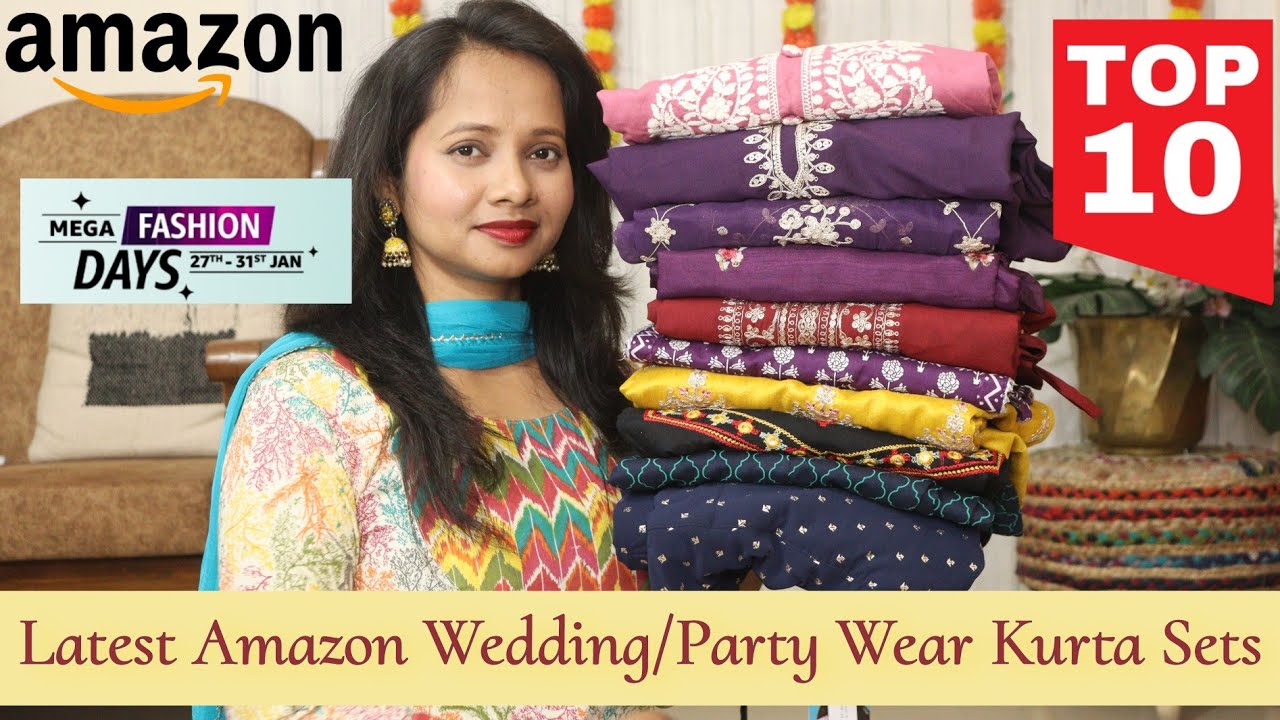 Latest Amazon Partywear Kurti/Kurta Set Haul + Review |  Ranjana R