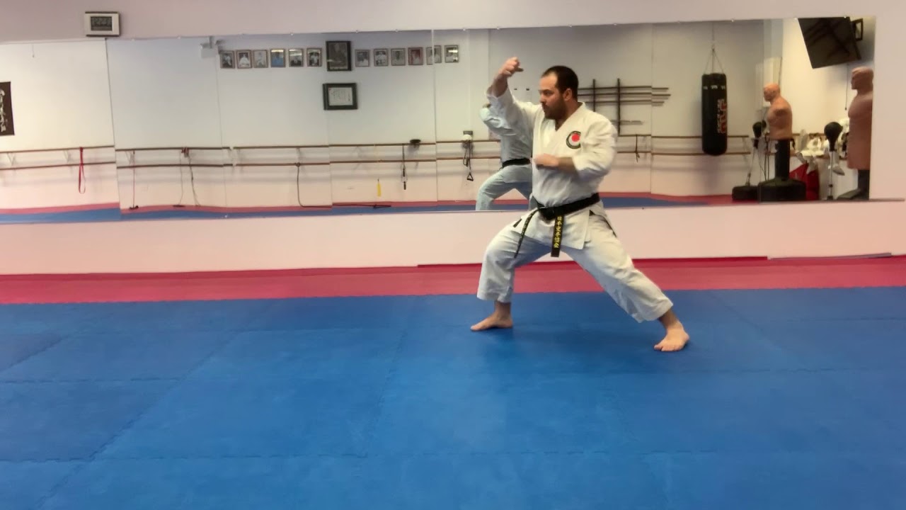 030 - Age Uke Gyakuzuki stepping forward