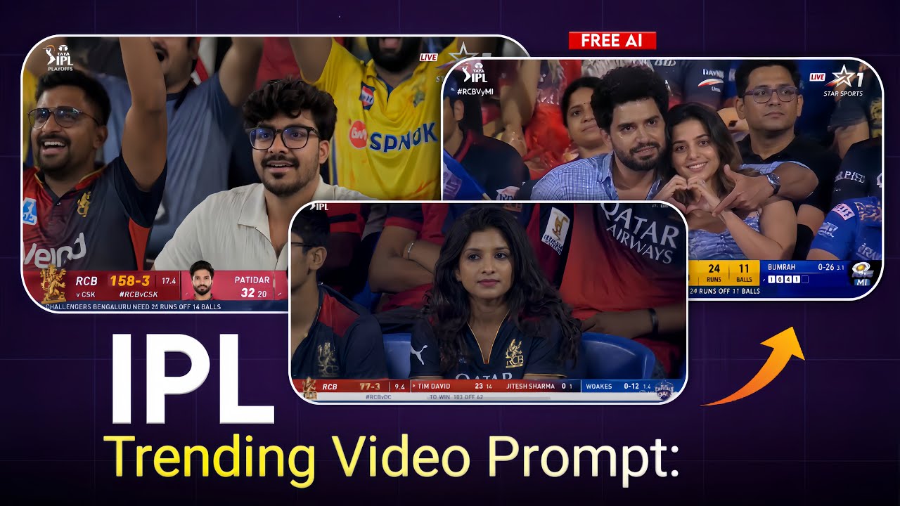 Create Viral IPL Trend Video For Free | Instagram Trending IPL Video Editing Tutorial | Ai IPL 