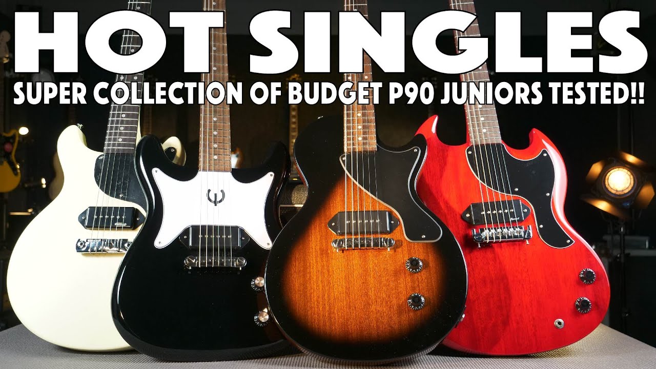 P90 Junior Shootout - Epiphone Les Paul Jr - Harley Benton DC-60 - Vintage V130  - Epiphone Coronet