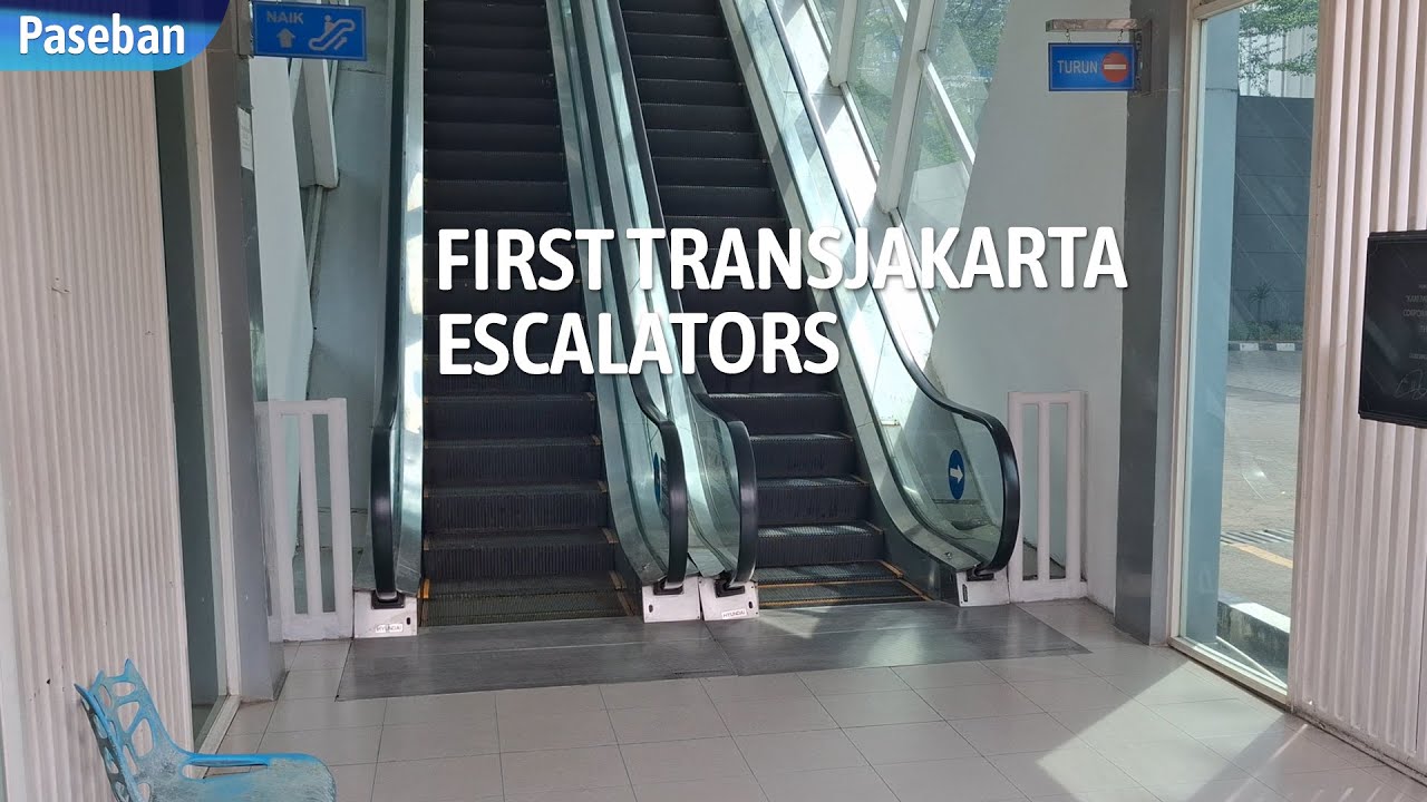 A Transjakarta Escalator that was a part of a CSR...