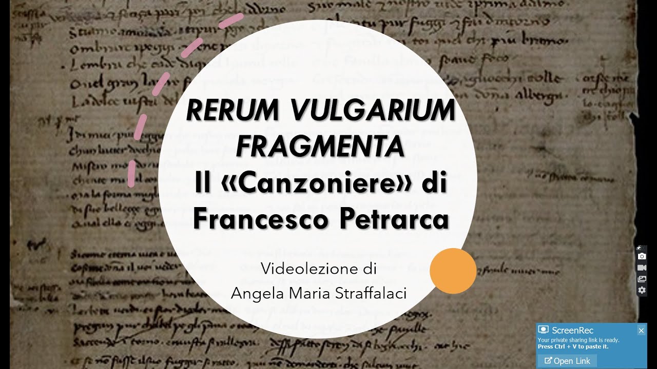 RERUM VULGARIUM FRAGMENTA. IL 