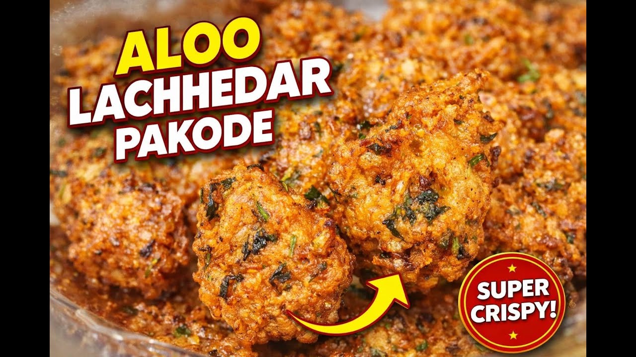 Yummy and crispy Aloo lachhedar pakode  _aloo bites #recipe
