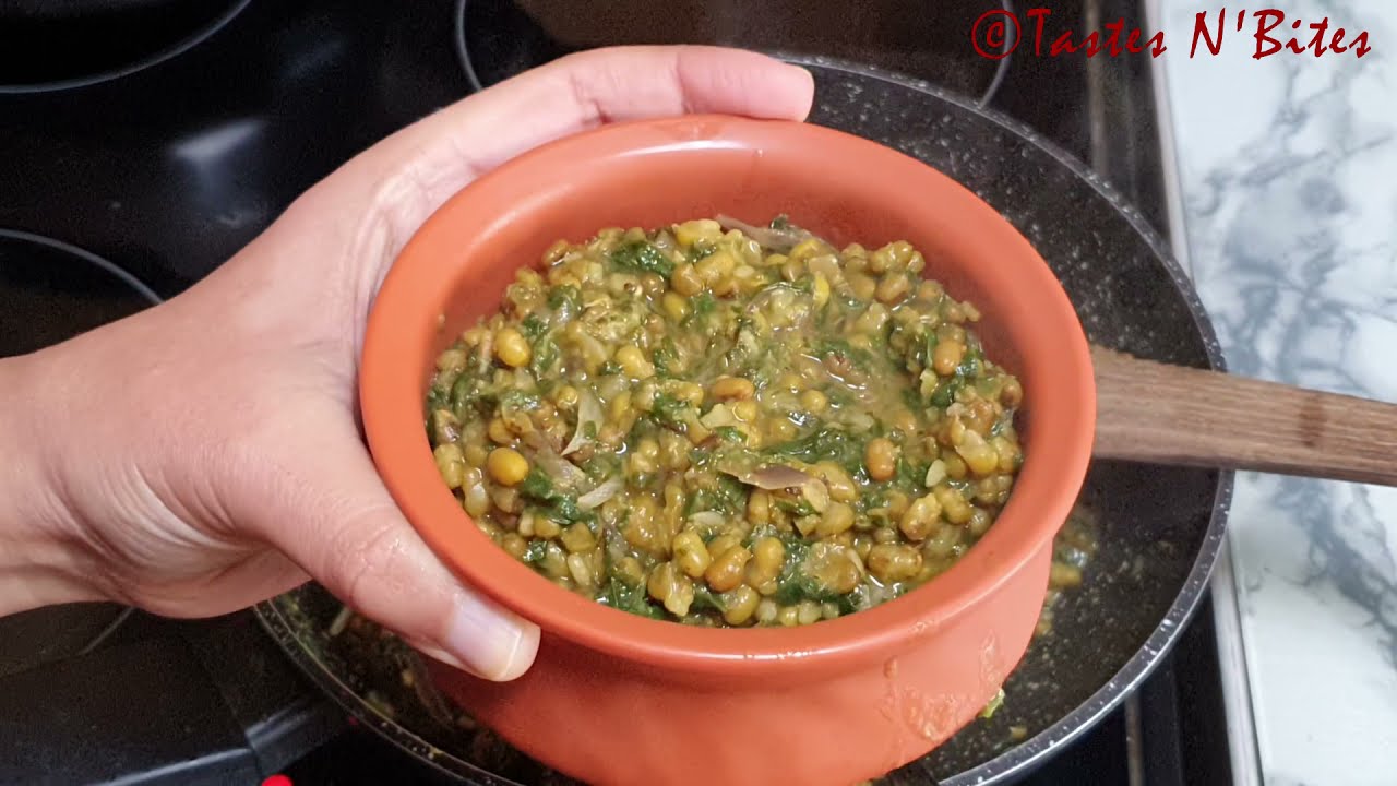 Spinach Moong Dal Curry | Dal Palak | Spinach and Green gram curry