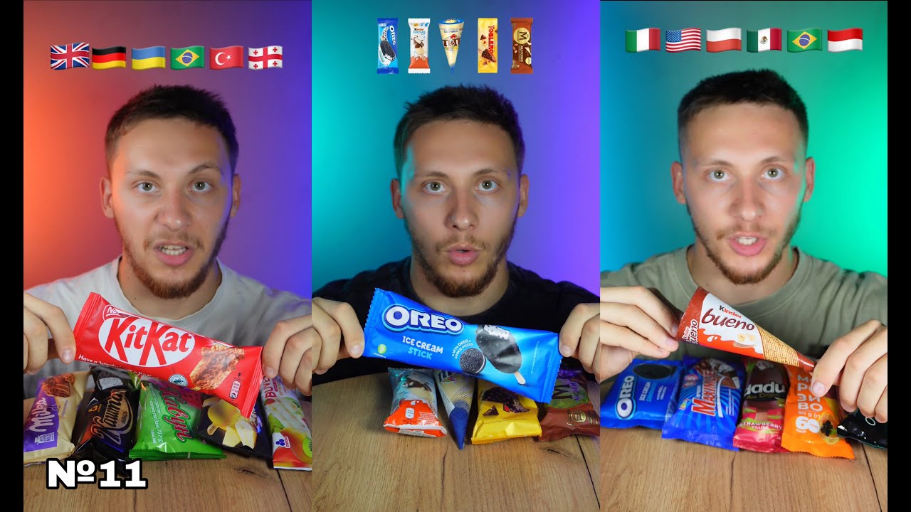 ASMR:ICE CREAM FLAG MUKBANG(Compilation).№11