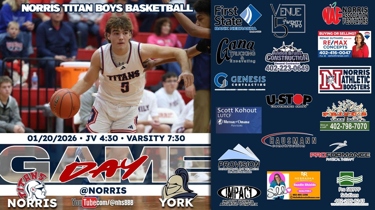 🏀 Norris Boys Basketball vs York ,1-20-2026