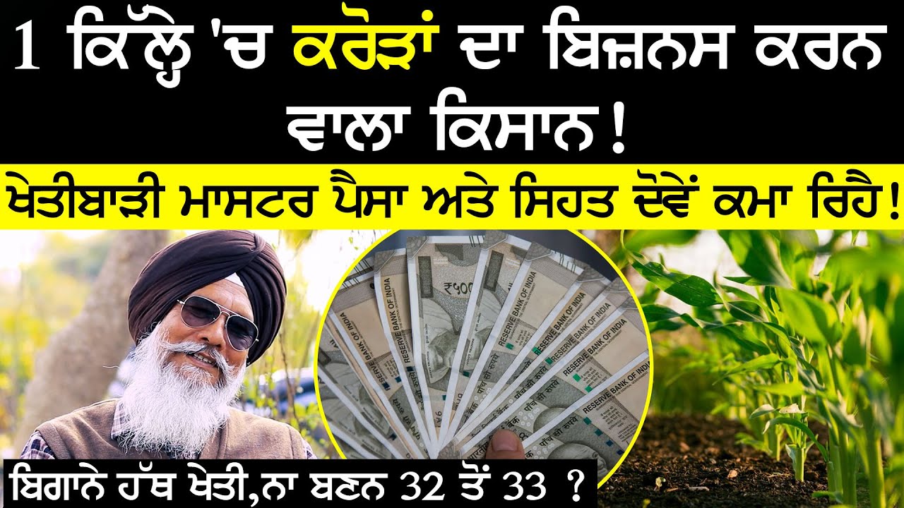 1 ਕਿੱਲ੍ਹੇ 'ਚ ਕਰੋੜਾਂ ਦਾ ਬਿਜ਼ਨਸ ਕਰਨ ਵਾਲਾ ਕਿਸਾਨ ! Master joga Singh | Sirlekh
