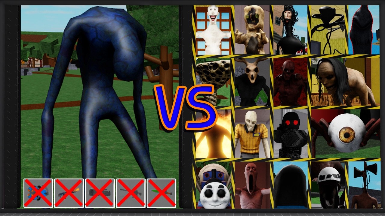 Roblox - Uriving Down  VS  All Boss in SCP MORPH