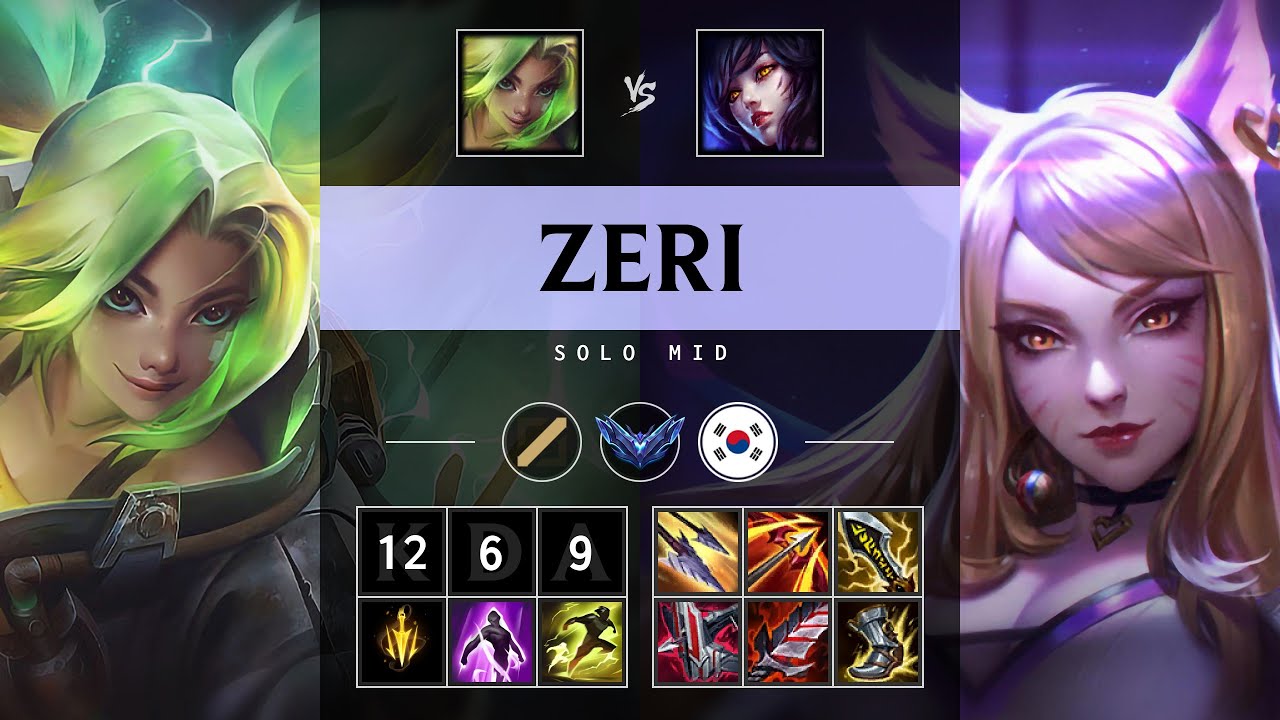 Zeri Mid vs Ahri - KR Diamond Patch 25.06