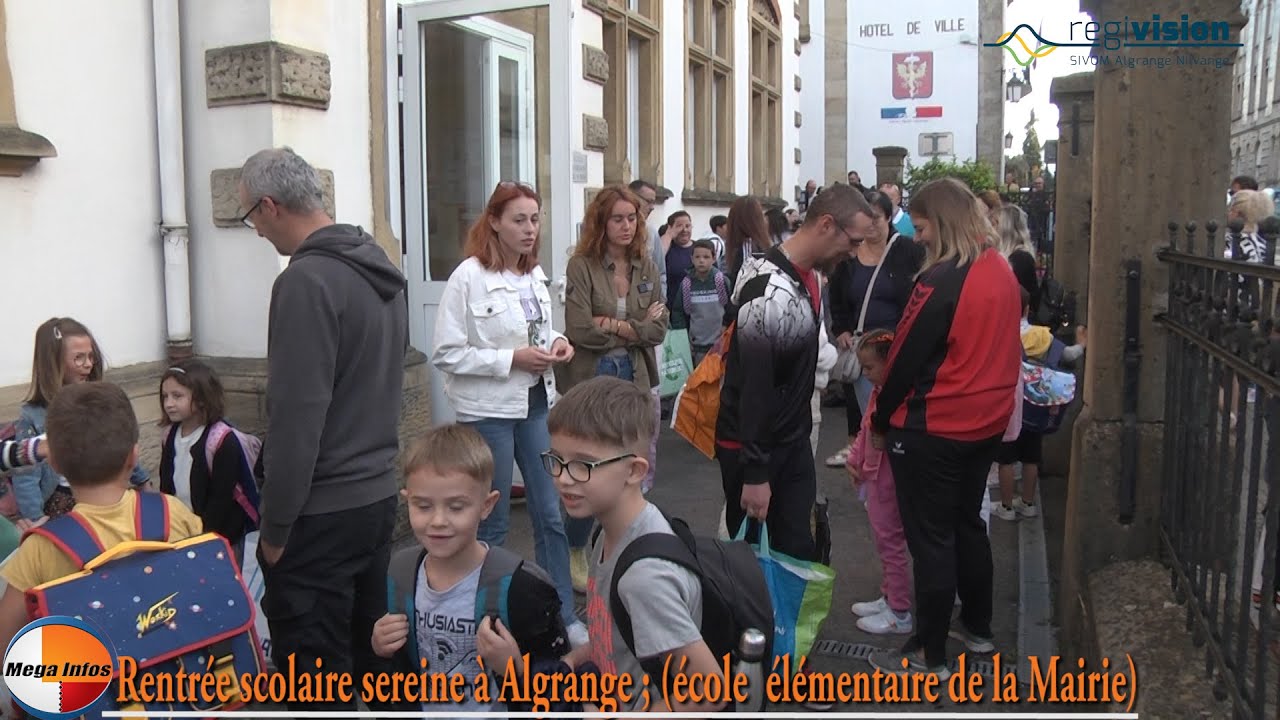 Rentrée scolaire sereine à Algrange ; (école  élémentaire de la Mairie)