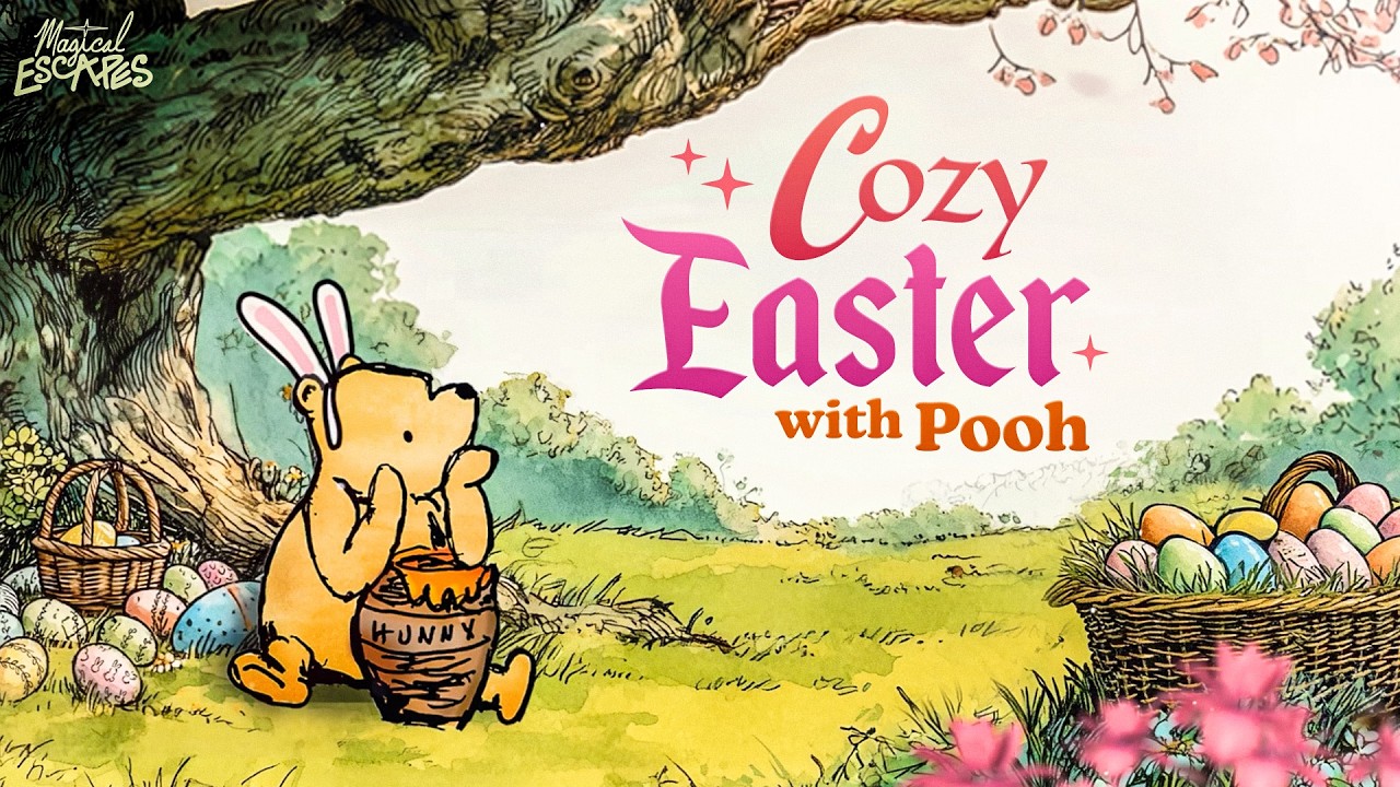 Pooh Bear Easter Ambience 🐣🌸 Cozy Spring Meadow Music & Ambience | Relax, Study, Sleep