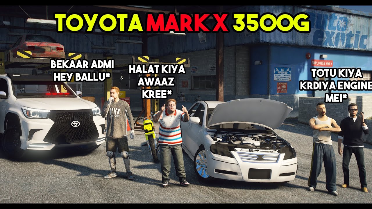 INSTALLING NEW ENGINE IN TOYOTA MARK X 250G | JIMMY AND USTAAD | REAL LIFE MOD | GTA 5 PAKISTAN