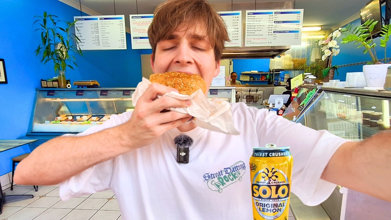 AMERICAN tries AUSTRALIAN BURGER!!!