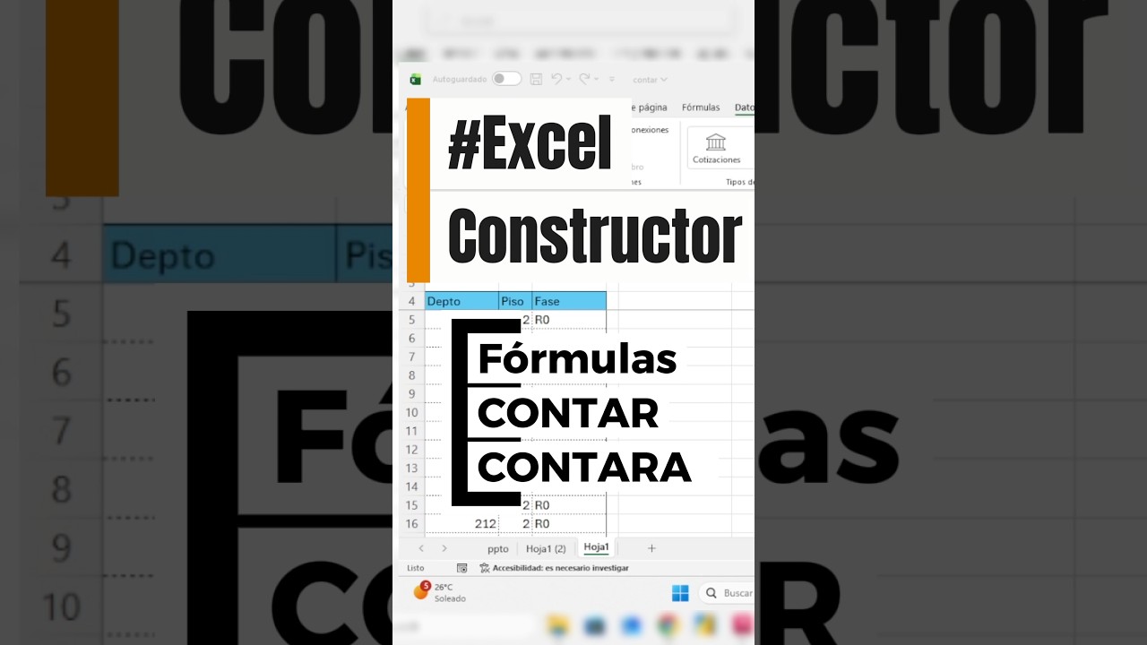 Fórmula CONTAR. Menos errores y mejor control en obra 