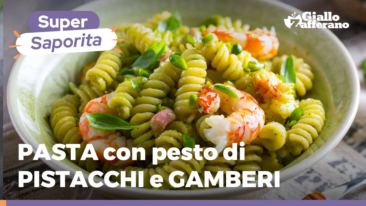 PASTA AL PESTO DI PISTACCHI E GAMBERI - Cremosa e gustosa!