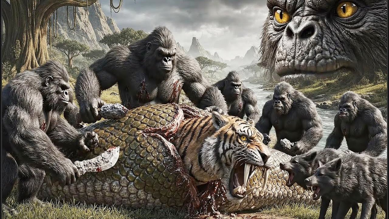 Prehistoric Humans vs Titanoboa: The Deadliest Battle in Ancient History 5!
