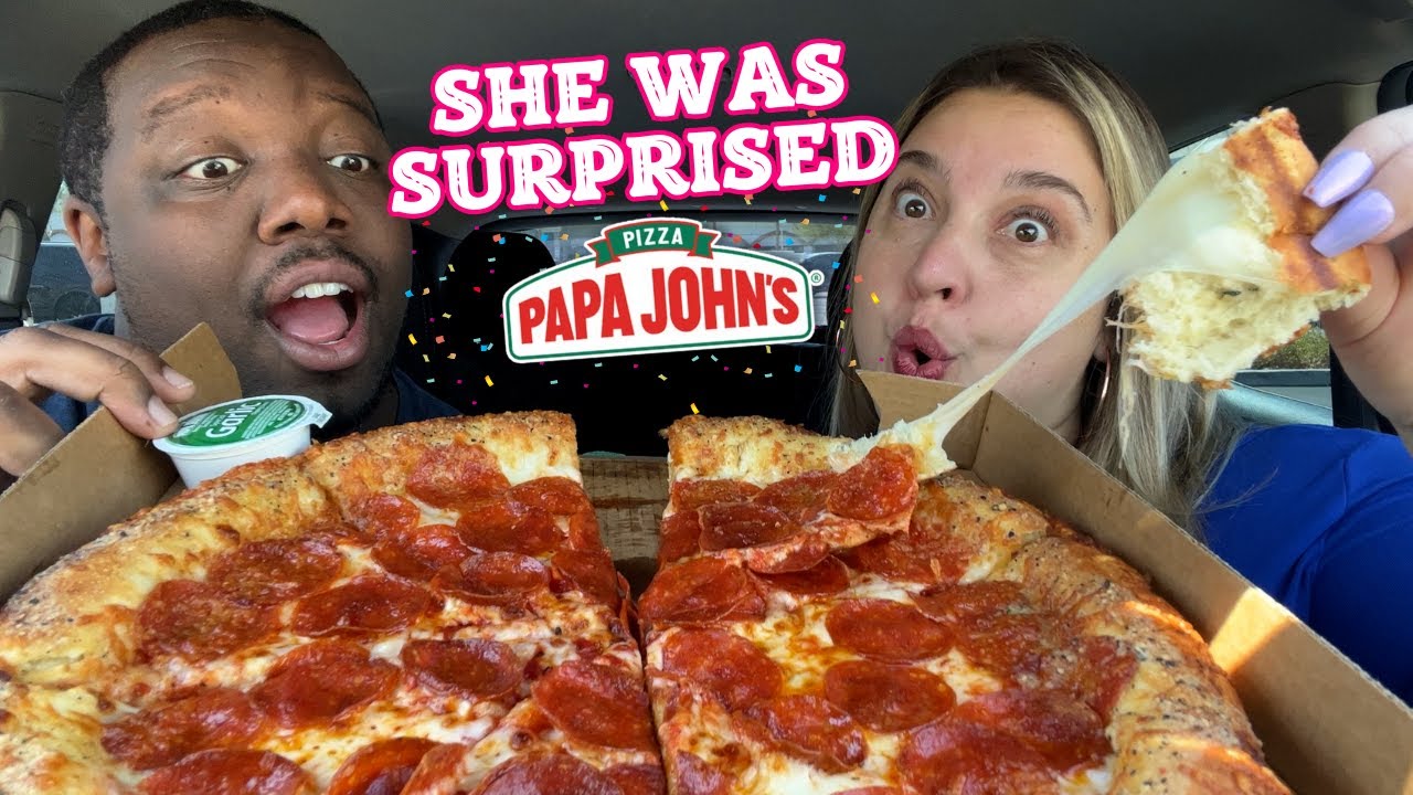 I Have A BIG SURPRISE For My Wife! [Papa John's Food Review]