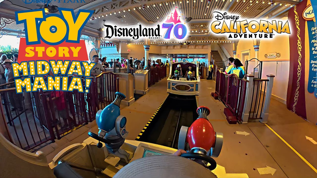 Toy Story Midway Mania! 70th Anniversary Overlay On Ride POV Disney California Adventure 2025 09 23