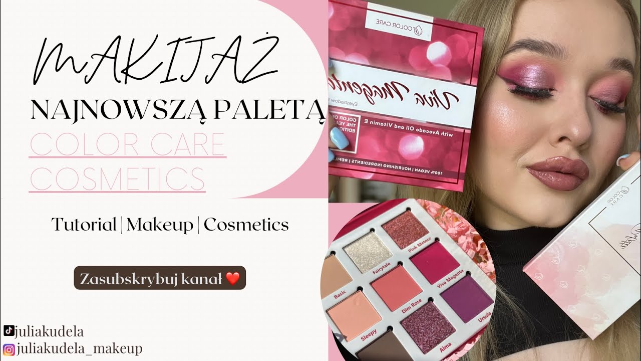 tutorial - VIVA MAGENTA 😍 nowa paleta Color-Care | boooski rozświetlacz | kod rabatowy