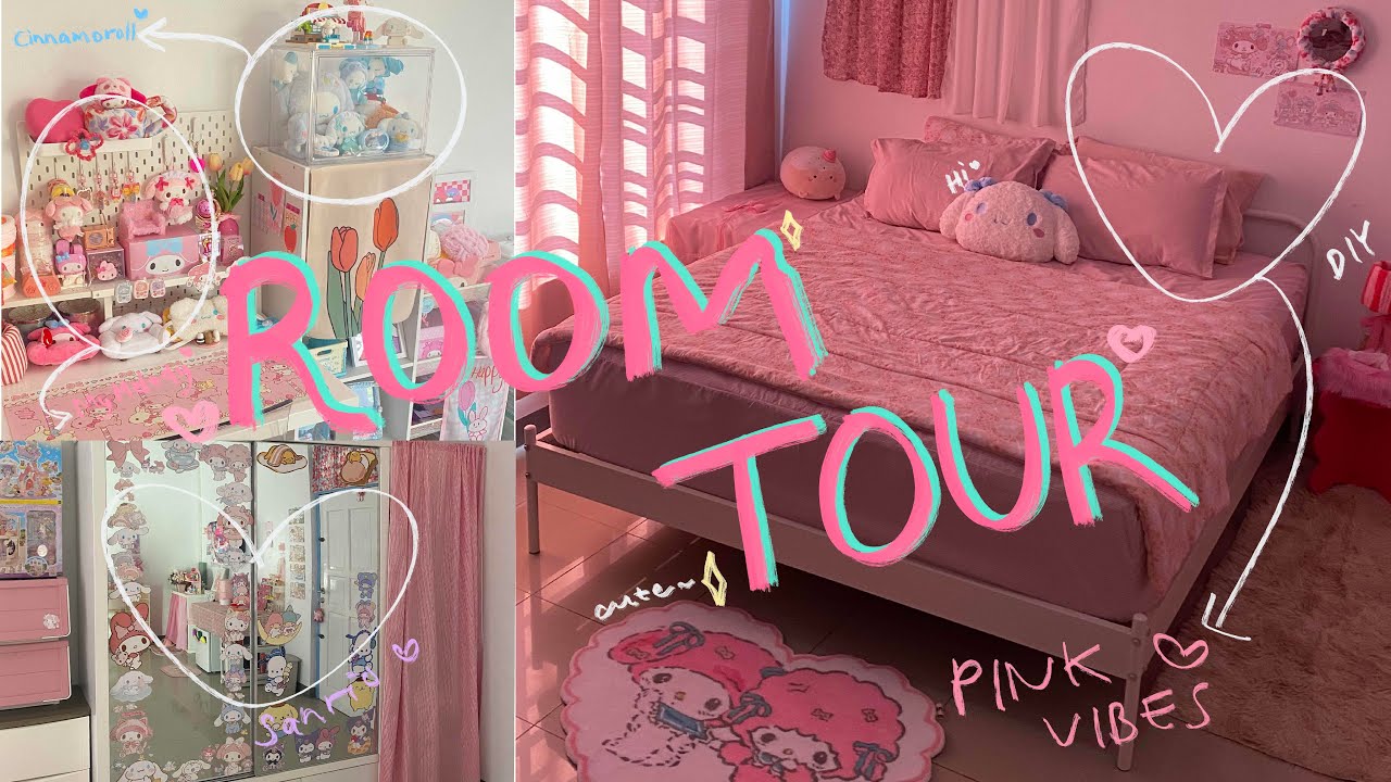 ROOM TOUR 🩷🎀🐰Dekor kamar serba pink 💕