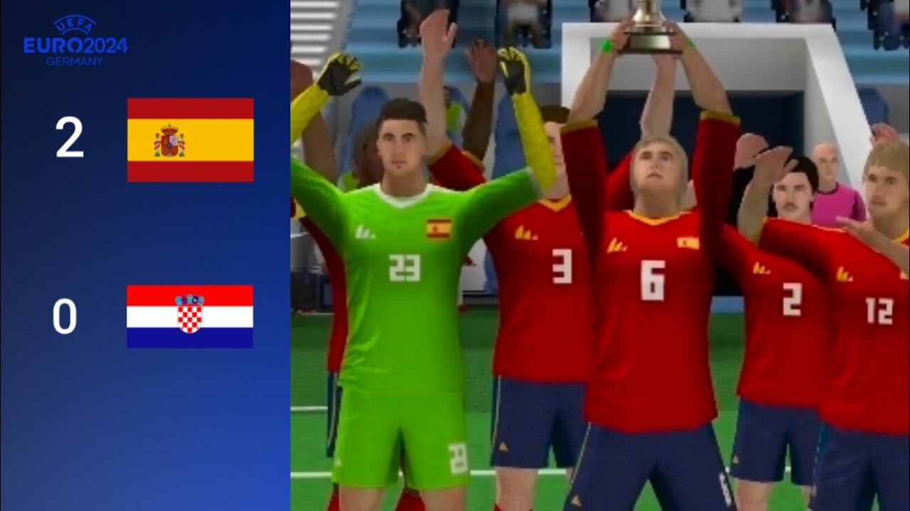 España GANA 2 - 0 a Croacia y gana la EURO/ Football league 26 Diego games