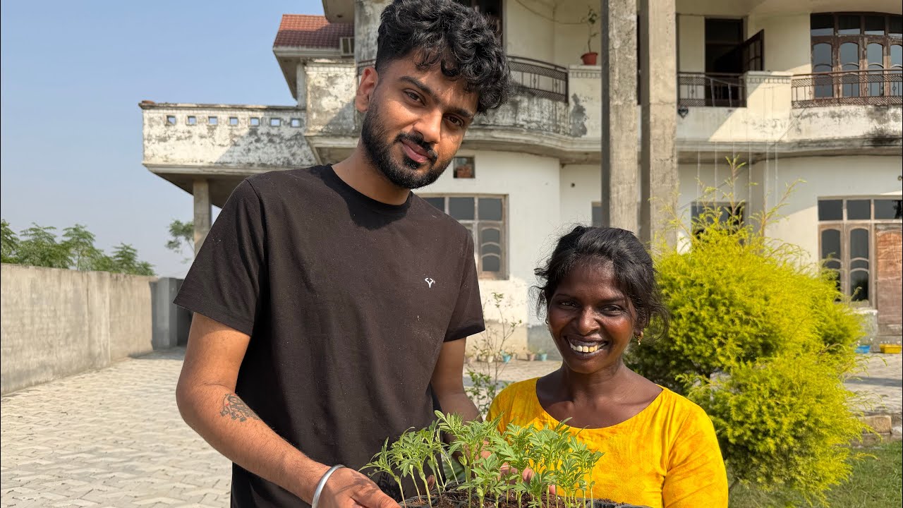 hamare garden ki teyari 😍 🌼 raju didi and parnaj randhawa vlogs 
