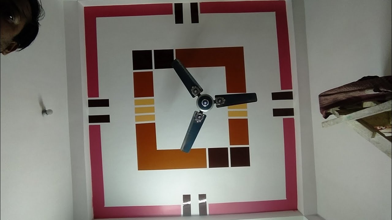 New model ceiling design wall texture design Masking Tape 3D Berger Paints 
