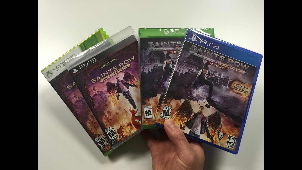Saints Row IV 4 + Re-Elected + Gat Out of Hell  (PS4/Xbox One / PS3 / Xbox 360 ) Unboxing !!