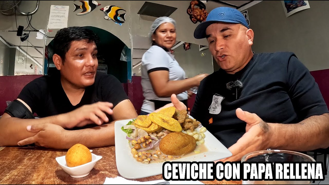 Probé una rara combinación: CEVICHE CON PAPA RELLENA | ¿te animarías? | Dilo Nomás Ft. @MarkoTk
