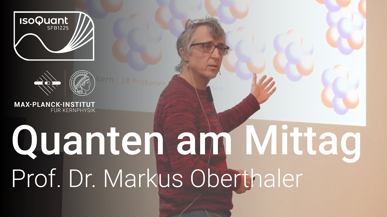 Quantentechnologie: Wie alt ist das Heidelberger Trinkwasser? - Prof. Dr. Markus Oberthaler
