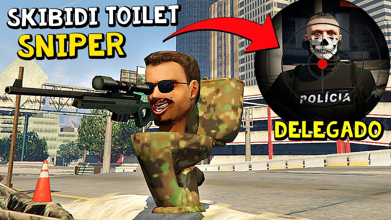 SKIBIDI TOILET SNIPER CAÇANDO JOGADORES no GTA RP