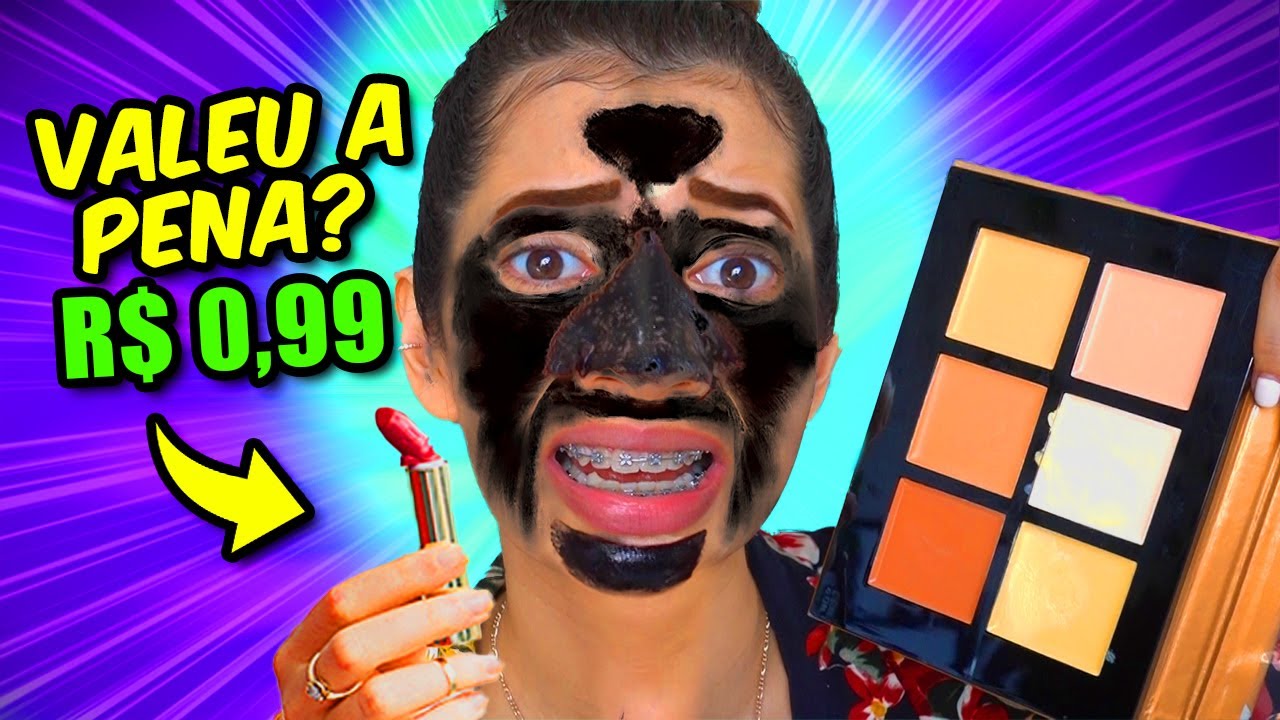 TESTEI AS MAKES MAIS BARATAS DO MUNDO DE 0,99! BARATO DE MAIS PRA SER VERDADE!