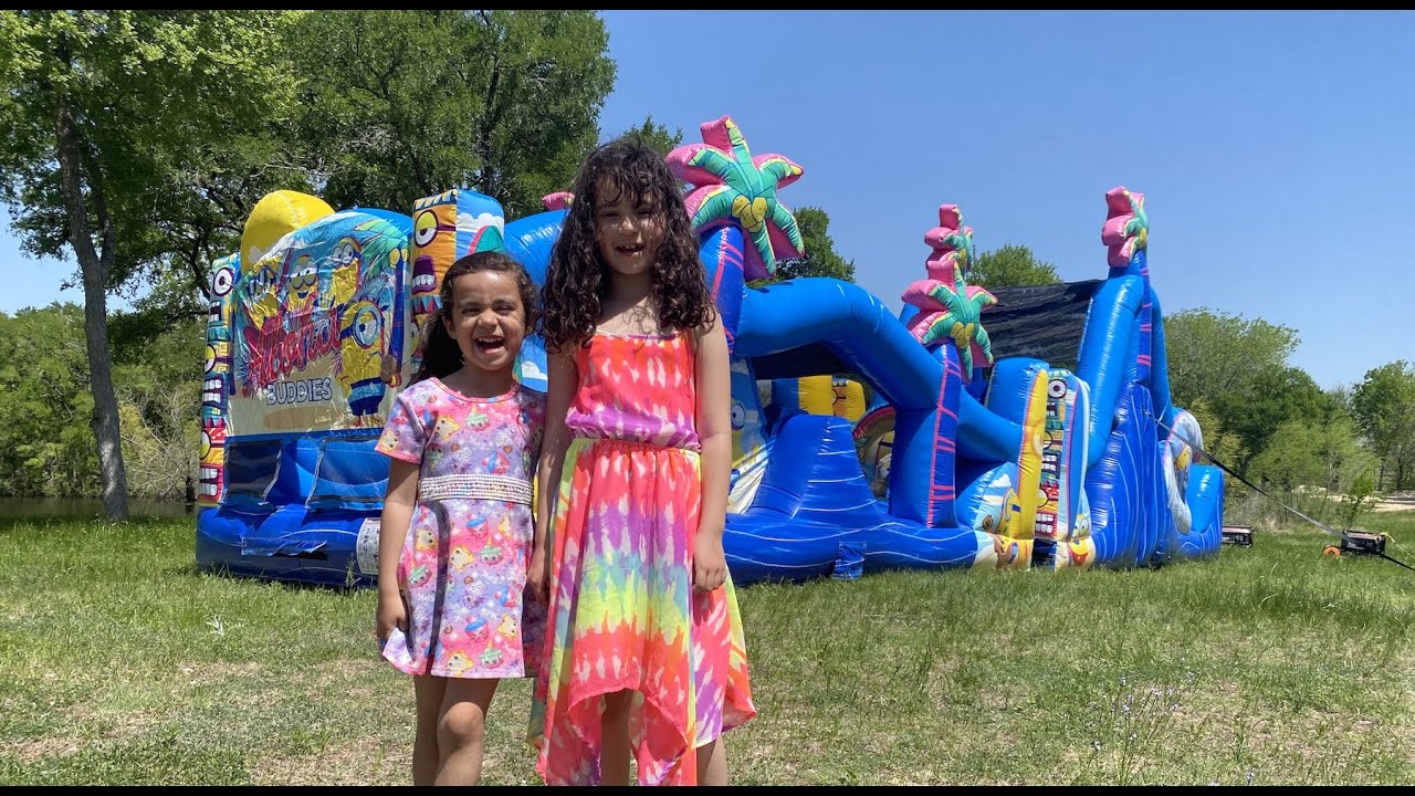 50ft Despicable Me Minions Inflatable Obstacle Course (Wet or Dry) | Sky High Party Rentals