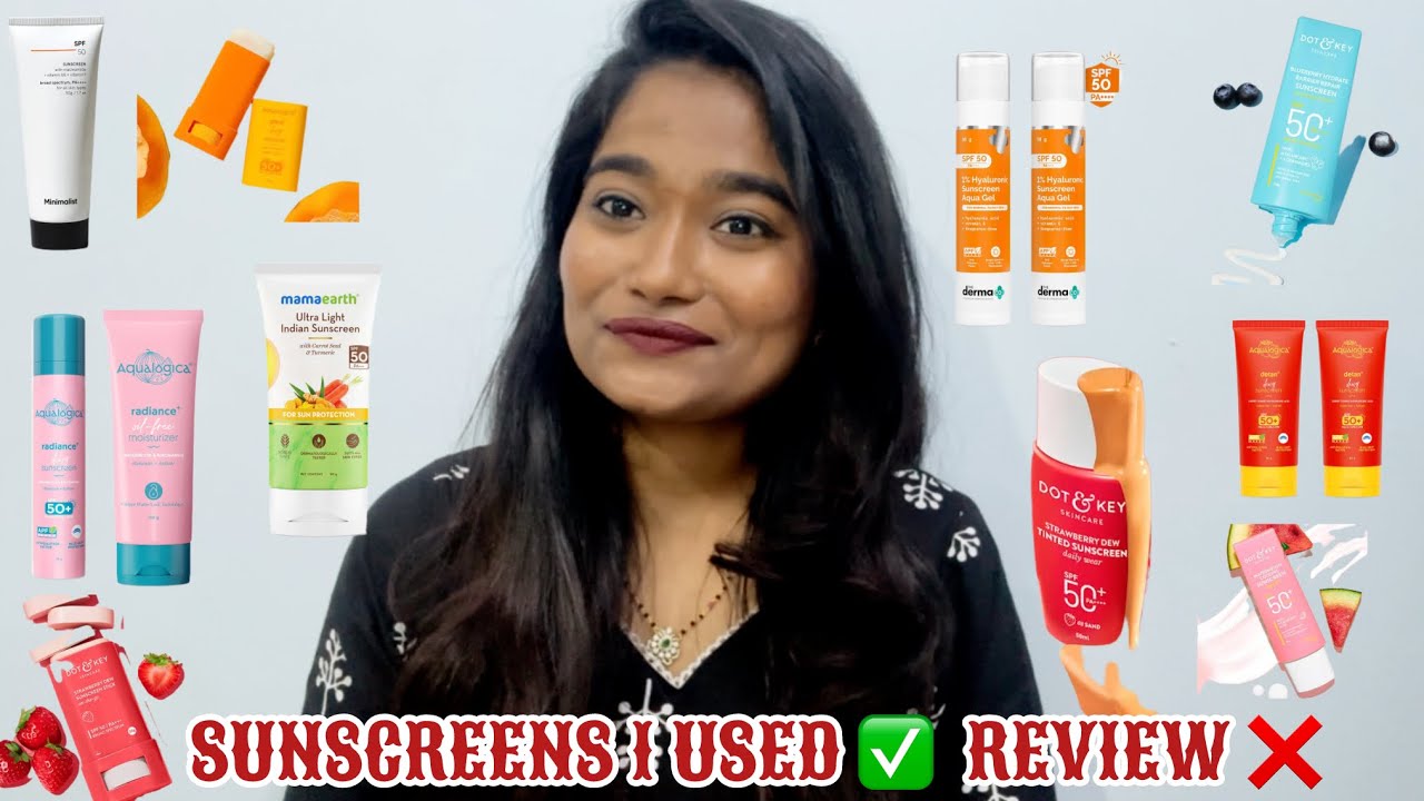 🌞SUNSCREENS REVIEW🌞ll Most Used🤑, Fav❤️, Worst ones☝️❌ ll Hustle With Priya