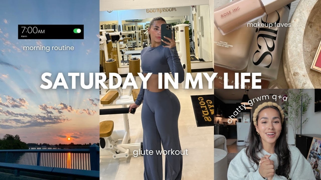 PRODUCTIVE SATURDAY VLOG | *chatty* q+a, morning routine, workout, exciting announcement & updates!
