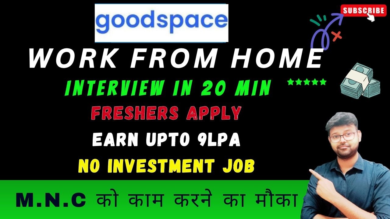 GOODSPACE - WORK FROM HOME JOBS FOR FRESHERS | WFH JOBS 2026 | FRESHERS JOB #job #viral #wfh
