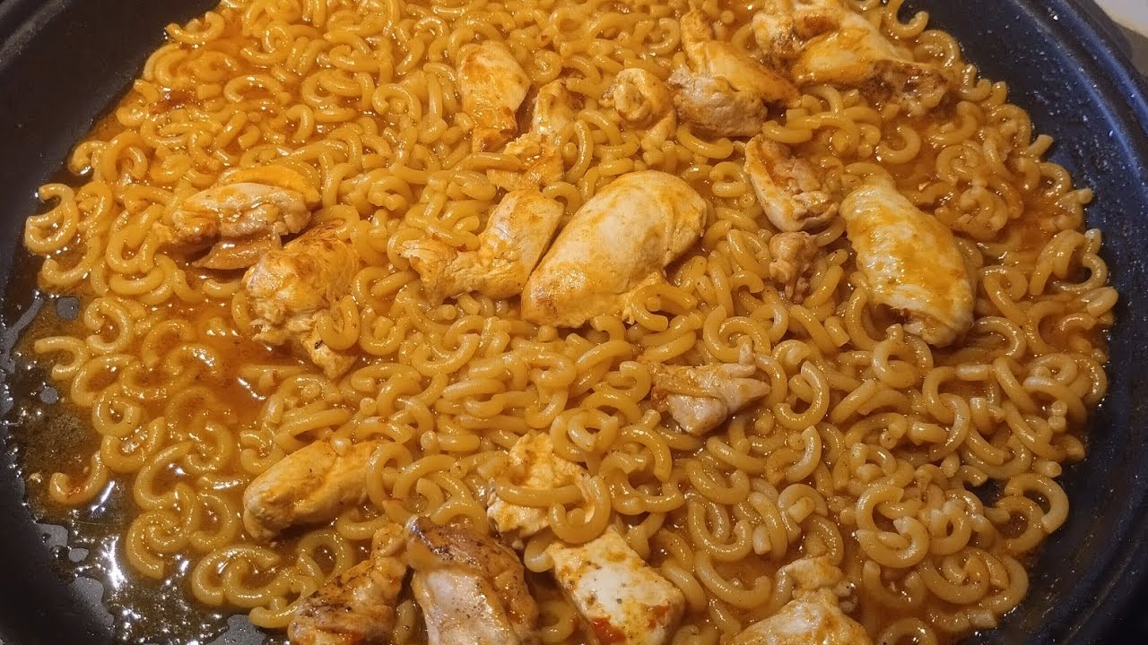 Fideos GORDOS con pollo