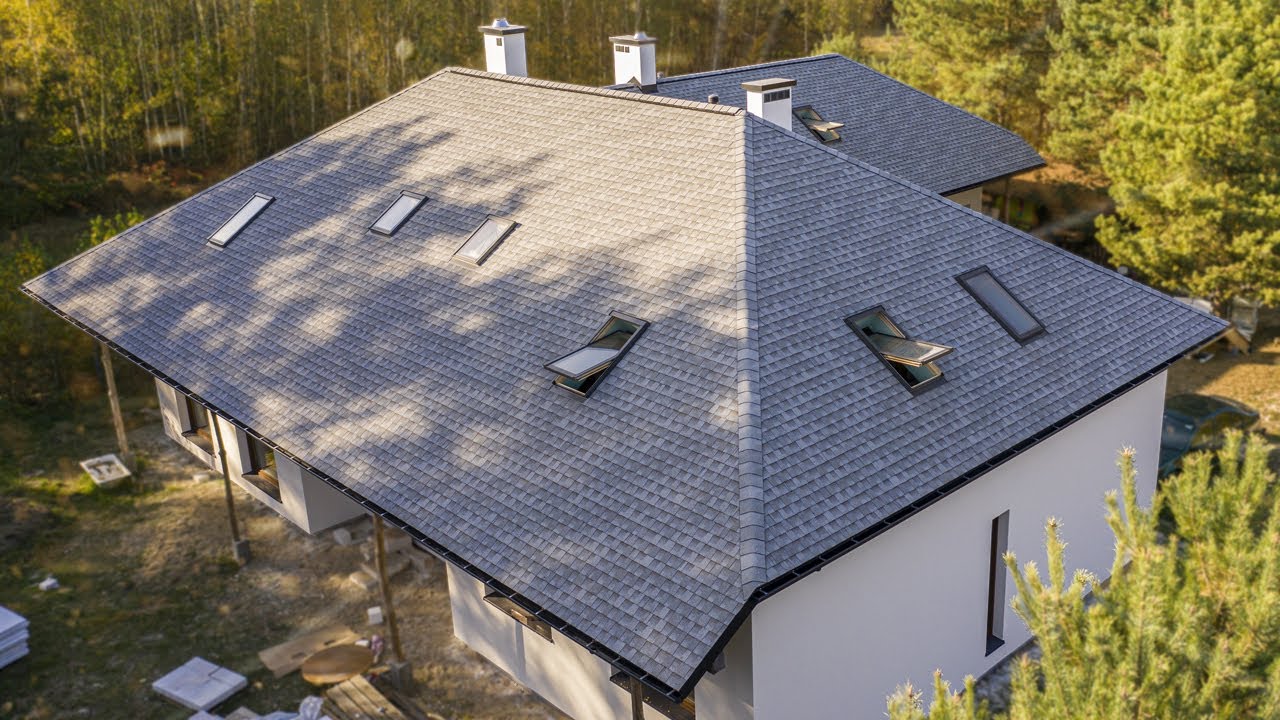Gont bitumiczny marki GAF, układanie modelu Timberline HD w kolorze Fox Hollow Gray #gontyGAF