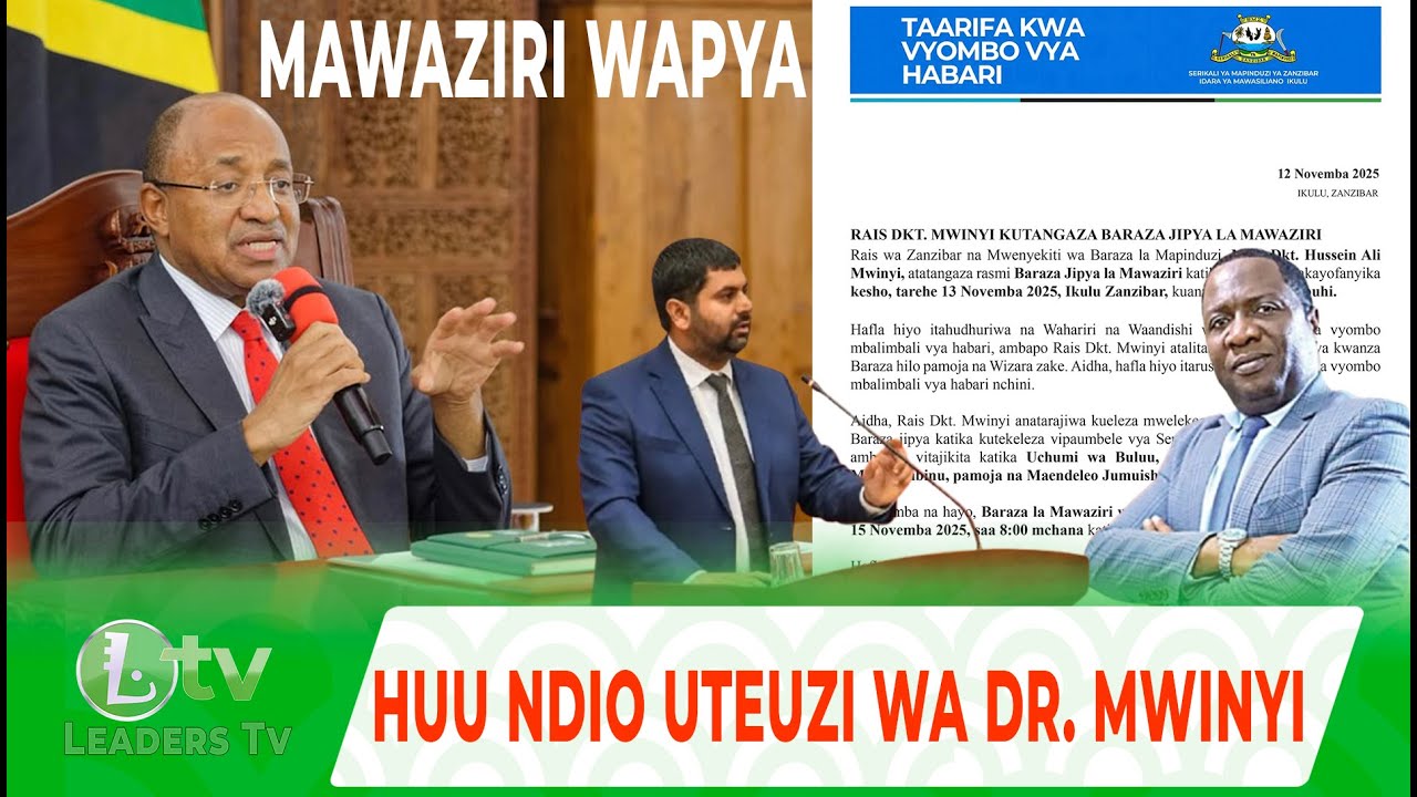 #UTEUZI: HAWA NDIO MAWAZIRI WAPYA ZANZIBAR PAMOJA NA WIZARA ZAO