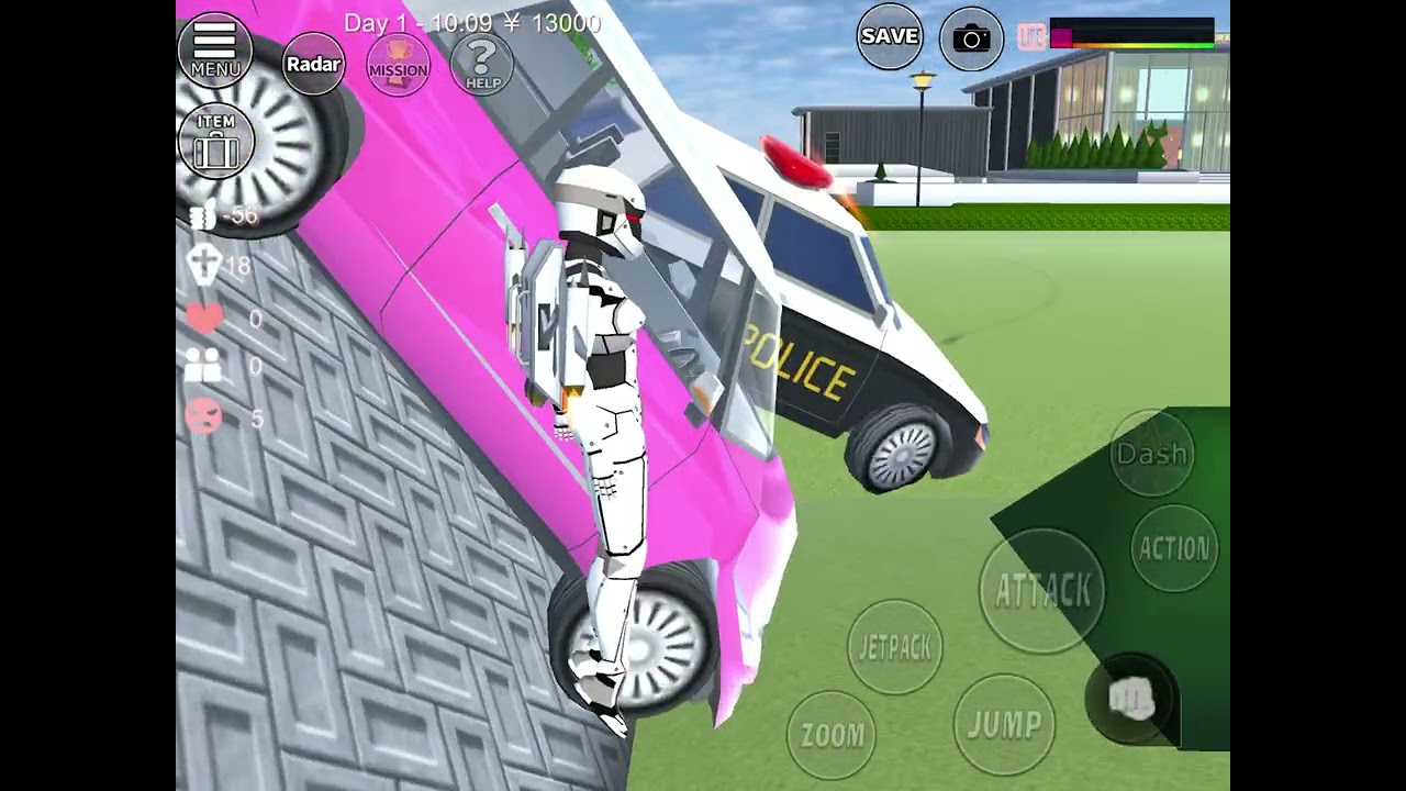 Sakura school simulator! I got reported to the police?!