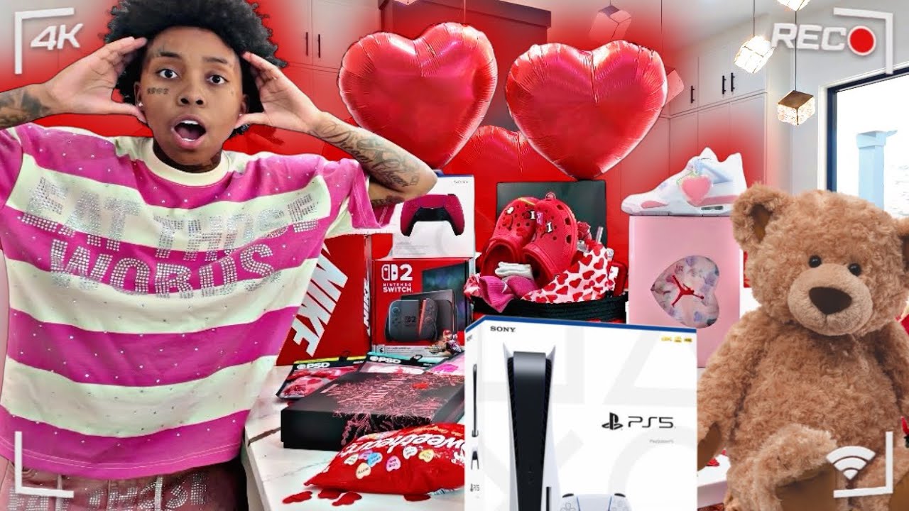 SURPRISING KIM WITH VALENTINES BASKET ‼️😍